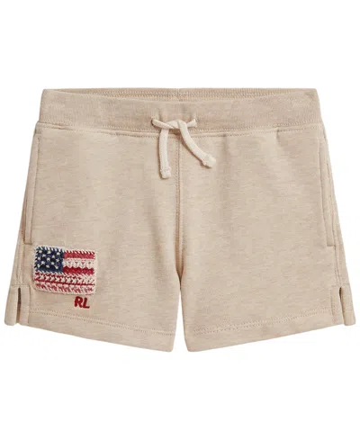 Polo Ralph Lauren Kids' Girls' 2t-6x Flag Terry Pull-on Shorts In Animal Print