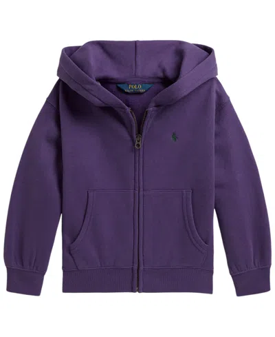 Polo Ralph Lauren Kids' Girls' 2t-6x Long-sleeve Full-zip Hoodie In Purple