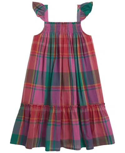 Polo Ralph Lauren Kids' Girls' 2t-6x Plaid Cotton Madras Dress In Multi
