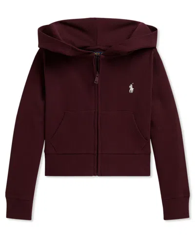 Polo Ralph Lauren Kids' Girls' 7-16 Ribbed Boxy Full-zip Hoodie In Yellow