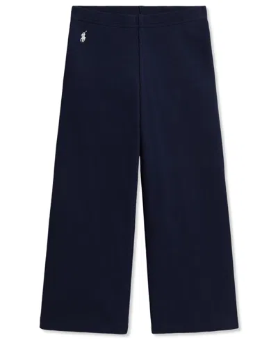 Polo Ralph Lauren Kids' Girls' 2t-6x Ribbed Wide-leg Pants In Purple