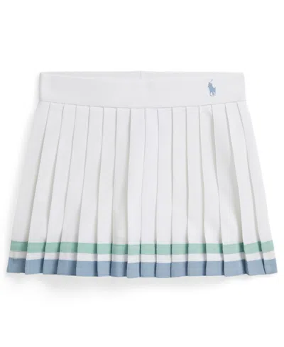 Polo Ralph Lauren Babies' Girls' 2t-6x Striped Pleated Skort In White
