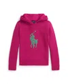 Polo Ralph Lauren Ralph Lauren Big Pony Cotton Hooded Sweater In Pink
