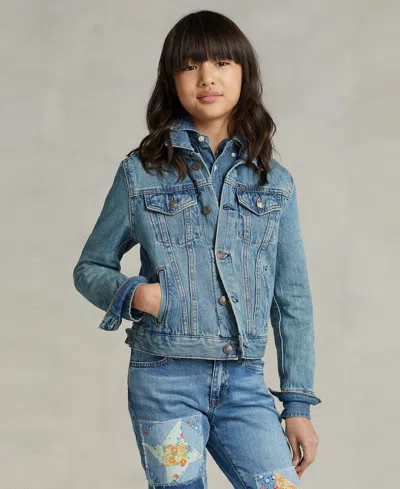 Polo Ralph Lauren Kids' Girls' 7-16 Denim Trucker Jacket In Blue