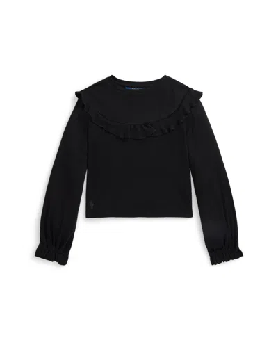 Polo Ralph Lauren Kids' Girls 7-16 Long Sleeve Top In Black