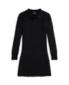 Polo Ralph Lauren Girls 2t-6x Mini-cable Polo Sweater Dress In Black