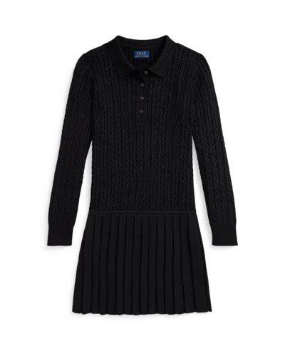 POLO RALPH LAUREN GIRLS 7-16 LONG SLEEVES POLO SWEATER DRESS