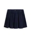 Polo Ralph Lauren Pleated Denim Skirt In Blue