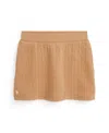 Polo Ralph Lauren Girls 7-16 Quilted Cable-motif Skirt In Brown