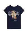 Polo Ralph Lauren Cotton T-shirt With Print In Blue