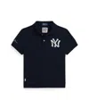 Polo Ralph Lauren Girls 7-16 Short Sleeves Yankees Polo Shirt In Blue