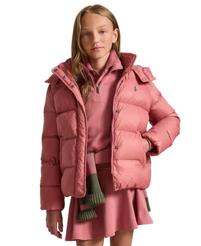 Polo Ralph Lauren Kids' Girls' 7-16 Down Hooded Jacket In White