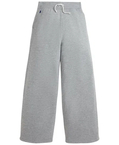 Polo Ralph Lauren Kids' Girls' 7-16 Fleece Wide-leg Sweatpants In Gray