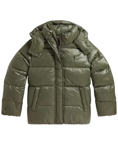 Polo Ralph Lauren Kids' Girls' 7-16 Glossy Down Hooded Jacket In Transparent