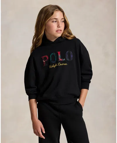 Polo Ralph Lauren Kids' Girls' 7-16 Logo Fleece Hoodie In Black