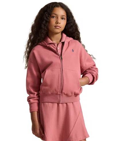 Polo Ralph Lauren Kids' Girls' 7-16 Long-sleeve Full-zip Hoodie In Pink