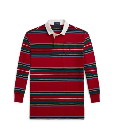 Polo Ralph Lauren Kids' Girls' 7-16 Long-sleeve Striped Cotton Rugby Shirt In Multi