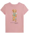 Polo Ralph Lauren Bear-print T-shirt In Pink