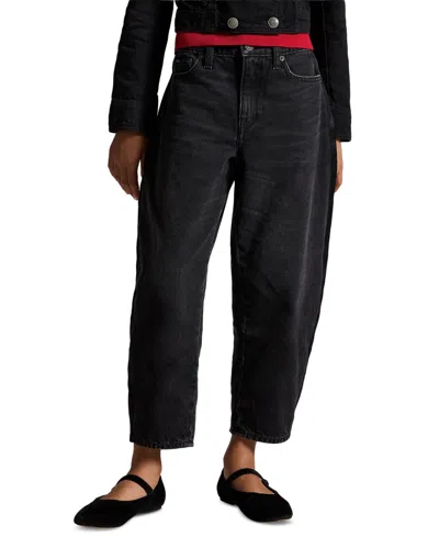 Polo Ralph Lauren Kids' Girls' 7-16 Relaxed Curved-tapered Denim Jeans In Black