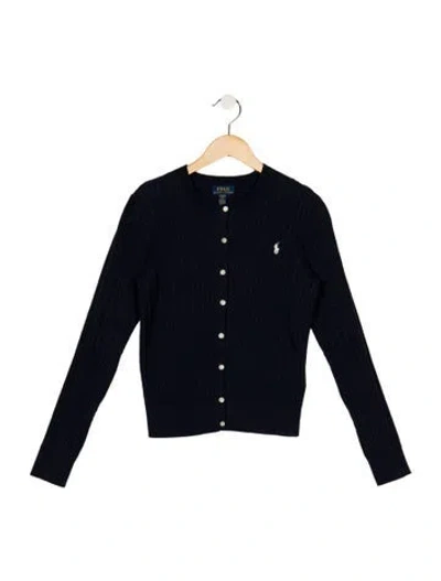 Pre-owned Polo Ralph Lauren Kids' Girls Blue Wool  Sweater
