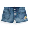 Polo Ralph Lauren Toddler And Little Girls Patchwork Cotton Denim Shorts In Blue