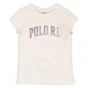 POLO RALPH LAUREN POLO RALPH LAUREN GIRLS DECKWASH WHITE GRAPHIC COTTON T-SHIRT