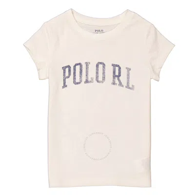 Polo Ralph Lauren Girls Deckwash White Graphic Cotton T-shirt