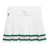 Polo Ralph Lauren Girls Drawstring Pleated Skirt In White