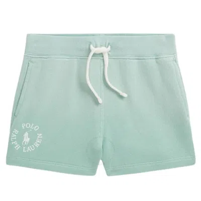 Polo Ralph Lauren Girls Embroidered Logo Cotton Shorts In Green
