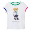 Polo Ralph Lauren Girls Embroidered Polo Bear Cotton T-shirt In White