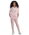 Polo Ralph Lauren Girls French Terry Full Zip Hoodie Jogger Pant Collection In Hint Of Pink