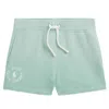 Polo Ralph Lauren Girls Horse Circle Print Track Shorts In Green