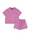 Polo Ralph Lauren Girls' Jersey Short Sleeve Top & Shorts Pajama Set - Big Kid In Laguna
