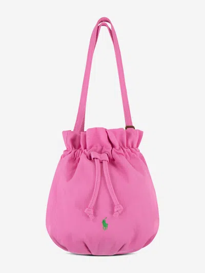 Polo Ralph Lauren Kids' Girls Logo Bucket Bag In Pink