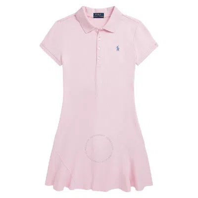 Polo Ralph Lauren Girls Logo Cotton Polo Dress In Pink