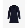Polo Ralph Lauren Girls 2t-6x Mini-cable Long Sleeves Sweater Dress In Blue