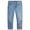 Polo Ralph Lauren Girls Slim Boyfriend Fit Logo Jeans