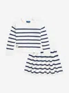 Polo Ralph Lauren Striped Cotton Sweater And Skirt Set In White