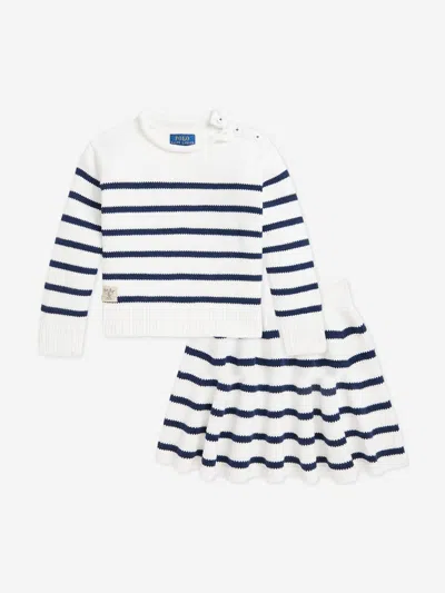 POLO RALPH LAUREN RALPH LAUREN GIRLS STRIPED SKIRT SET