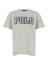 Polo Ralph Lauren Cotton Embroidered Varsity T-shirt In Gray