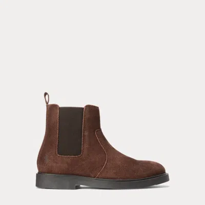 Polo Ralph Lauren Kids' Glaston Suede Chelsea Boot In Brown