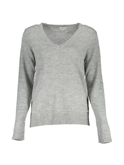 Polo Ralph Lauren Glitter V-neck Sweater In Gray