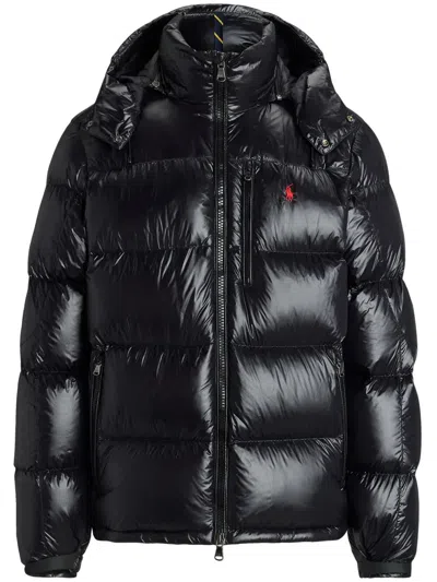 Polo Ralph Lauren Glossy Bomber In Black