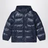 Polo Ralph Lauren Glossy Navy Blue Zip-up Jacket In Blue