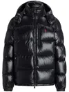 Polo Ralph Lauren Classic Black Bomber Jacket With Ribbed Trim And Structured Fit In Black