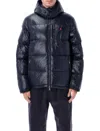 Polo Ralph Lauren The Gorham Glossed Down Jacket With Detachable Hood In Blue