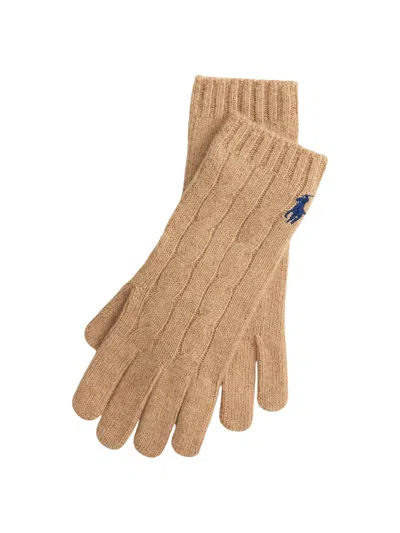 Polo Ralph Lauren Gloves With Logo In Brown