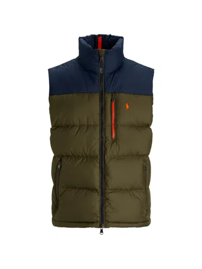 Polo Ralph Lauren Gorham Colourblock Gilet In Green