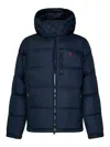 Polo Ralph Lauren Gorham Water-repellent Ripstop Fabric Down Jacket Clothing In Blue
