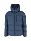 Polo Ralph Lauren Gorham Down Jacket In Navy Blue Fabric In Blue